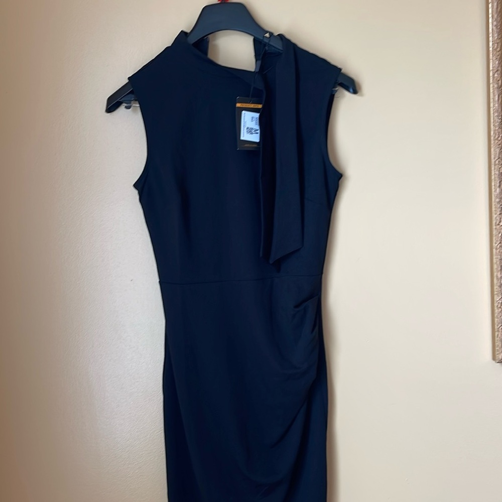 Knee length black dress